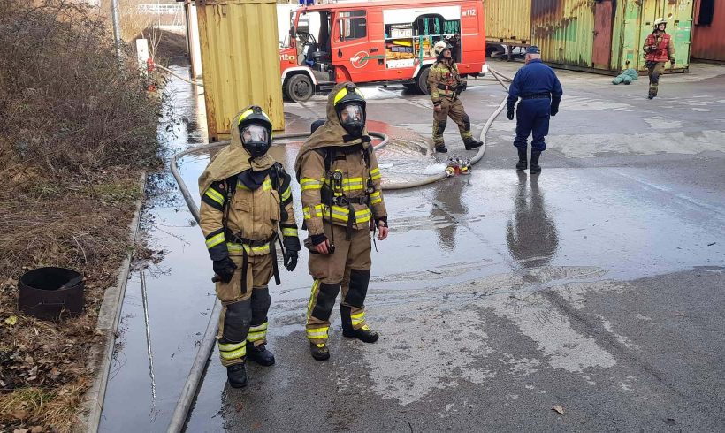 Usposabljanje za gašenje notranjih požarov